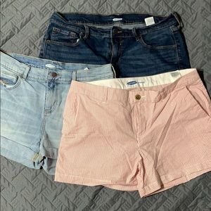 3 pairs of Women’s Size 12 Old Navy Shorts